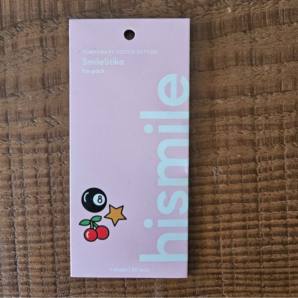 Hismile SmileStika Temporary Tooth Tattoo Fun Pack 1 Sheet